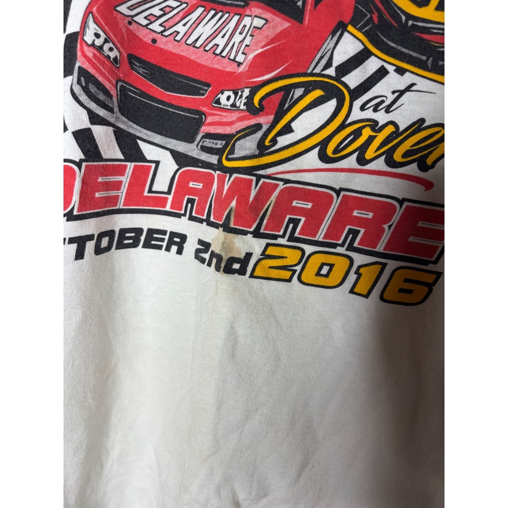 NASCAR 2016 Dover Delaware 400 Mile Race Graphic T-Shirt Mens Large White MLB - Picture 2 of 7
